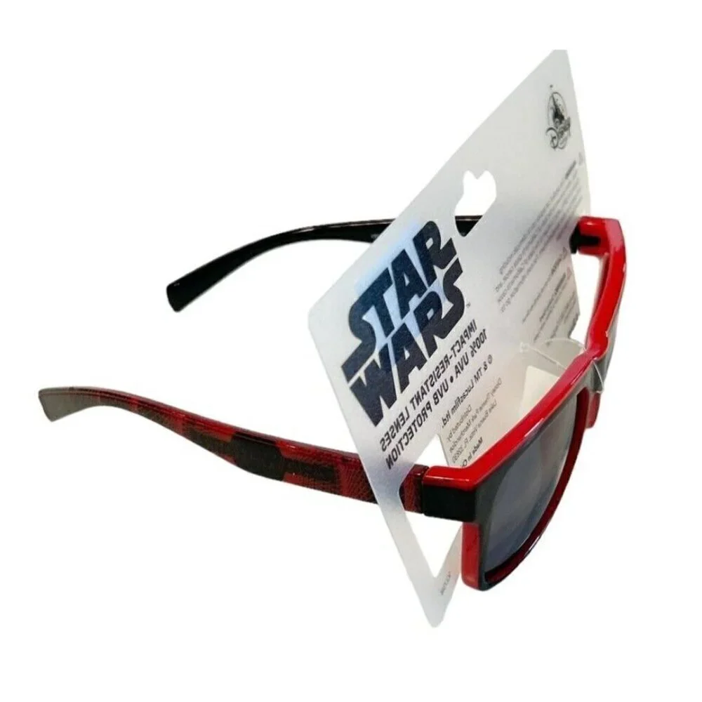 Disney Parks Star Wars Lucasfilm Kid Black Red Sunglasses UVA UVB Protection NWT